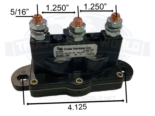 24450 COLE HERSEE 12 VOLT MOTOR REVERSING INTERMITTENT DUTY DPDT SOLENOID