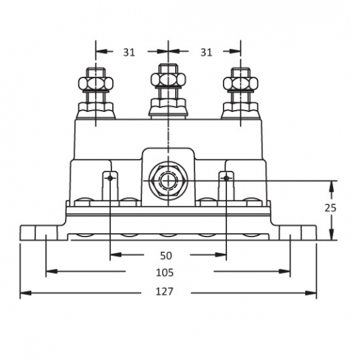 24450 COLE HERSEE 12 VOLT MOTOR REVERSING INTERMITTENT DUTY DPDT SOLENOID - Image 5