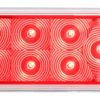 Fusion 16-LED 6-in. stop/turn/tail/back-up light, red and clear lens, red and white LEDs, recess grommet mount, dual PL-3 connection