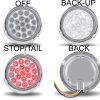 4" DUAL REVOLUTION RED STOP, TURN & TAIL TO WHITE BACK UP LED LIGHT WITH FLANGE MOUNT