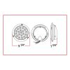 4" DUAL REVOLUTION RED STOP, TURN & TAIL TO WHITE BACK UP LED LIGHT WITH FLANGE MOUNT - Image 2