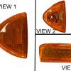 Peterbilt 379 359 Turn Signal Head Light Marker (1ea) 31 LED Amber by Automann