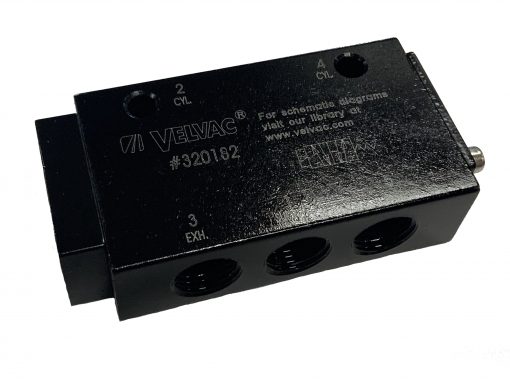 Four-way air pilot spring return valve
