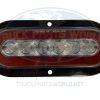 LED TAIL GLOLIGHT FLANGE MOUNT OVAL CLEAR RED - Image 5