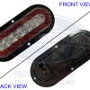 LED TAIL GLOLIGHT FLANGE MOUNT OVAL CLEAR RED