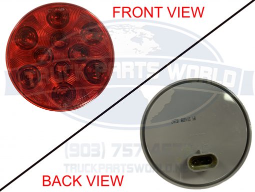 Red stop/turn/tail light, weathertight connection, 12V - Image 2
