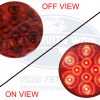 Red stop/turn/tail light, weathertight connection, 12V