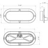 LED S/T/T 6"OVAL LIGHTGUID RED/CLEAR W/FLANGE PL3 - Image 2
