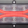 Clear lens red stop/turn/tail light, surface flange mount, PL-3 connection