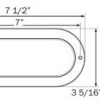 LED TAIL GLOLIGHT FLANGE MOUNT OVAL CLEAR RED - Image 2