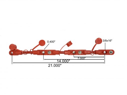 Cable Overmolded Harness 2/0 21in Red