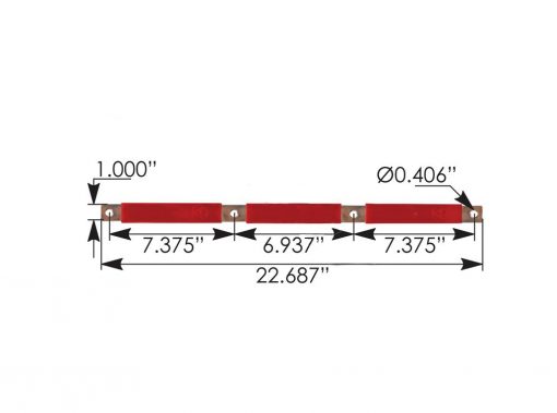 Battery Bar Positive Red