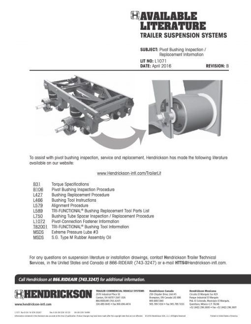 Ridewell 6040029 Bushing Kit - Image 3