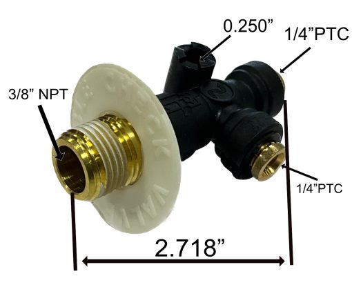 Double Check Valve 3/8in NPT X 1/4in PLC - Image 2