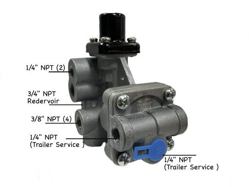 SR-5 Trailer Spring Brake Valve (Replaces Bendix 065437 65437X 65437RX) - Image 2