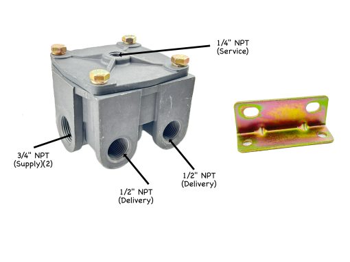 Automann 103009 R-12 Relay Valve with Horizontal Delivery Ports