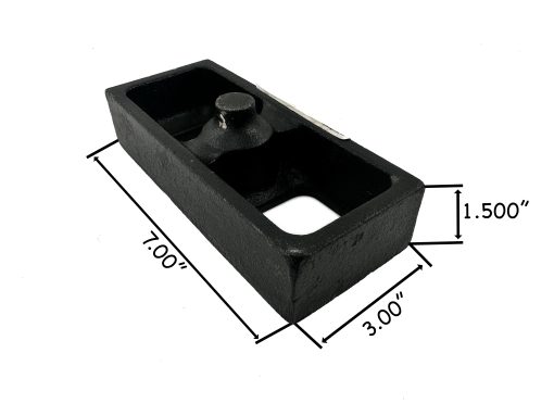 Leaf Spring Hanger Spacer - 3" Width, 7.0" Length, 1.5" Thickness, Reyco 338-222 - Image 2