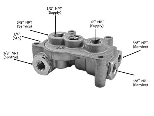 Bendix Style TP-5 Type 5 Trailer Protection Valve Replaces Bendix 288605 - Image 2