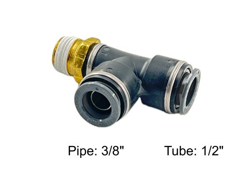 177.11718C - PLC Swivel Male Run Tee 1/2 X 3/8in