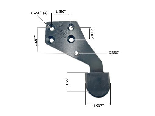 HLK2733L - Hood Guide Poly LH IHC