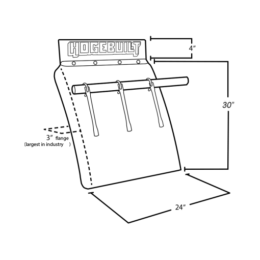 HB130 U-Bolt Style Quarter Fender - Image 2