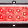 Fusion 16-LED 6-in. stop/turn/tail/back-up light, red and clear lens, red and white LEDs, surface flange mount, hard wired