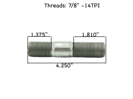 Dayton 334‑103 Saddle Cap Stud (Stud Assembly) – Hendrickson RT/RTE Suspension