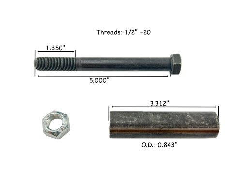 Dayton 334‑201 Rebound Bolt Assembly – ½″‑20 x 4¾″