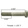 Dayton Parts 334‑739 | 1‑1/8″‑7 Grade 5 Equalizer Bolt – 6‑1/2″ OAL